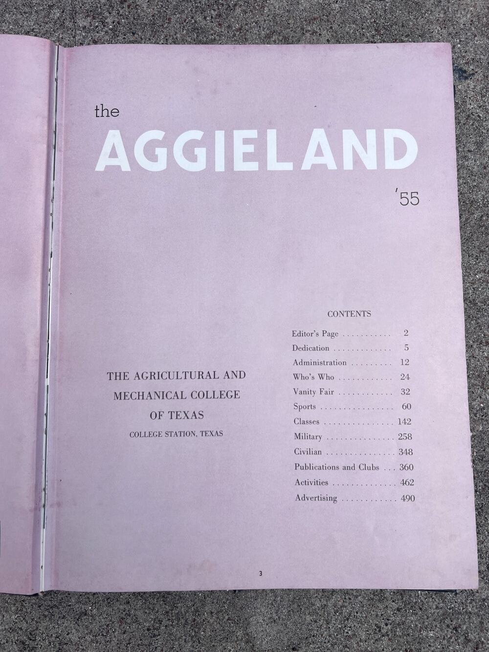 Texas A&M Aggieland 1955 Yearbook College Station Vintage Vol 59 - Picture 2 of 5
